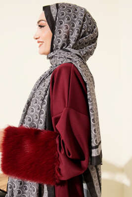 MK Desen Lina Şal Siyah - Günün Seçilenleri