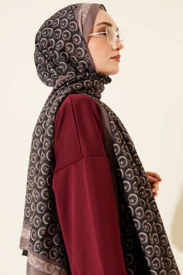 MK Desen Lina Şal Siyah Vizon - Günün Seçilenleri