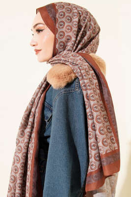 MK Desen Lina Şal Taba - Günün Seçilenleri