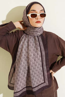 MK Desen Liva Modal Acı Kahve - Başörtüsü