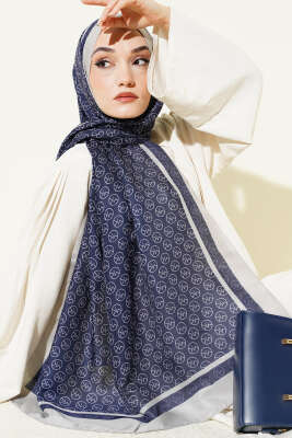 MK Desen Liva Modal Lacivert - Başörtüsü