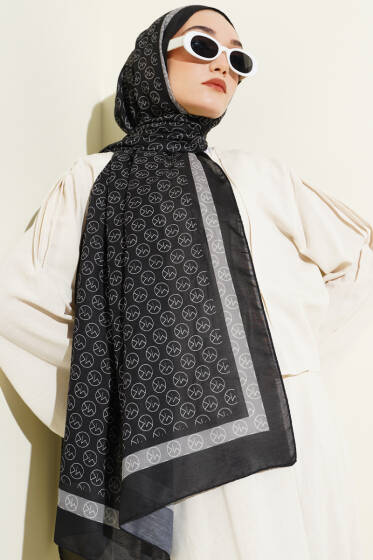 MK Desen Liva Modal Siyah - Başörtüsü