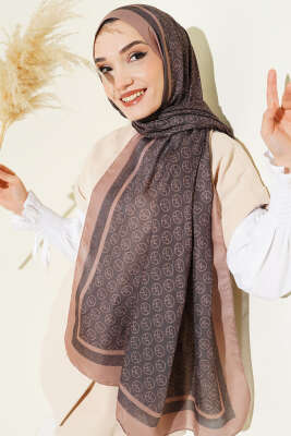 MK Desen Liva Modal Siyah Camel - Başörtüsü