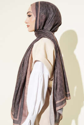 MK Desen Liva Modal Siyah Camel - Başörtüsü