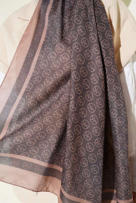 MK Desen Liva Modal Siyah Camel - Başörtüsü