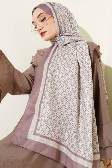 MK Desen Liva Modal Soft Kahve - Başörtüsü