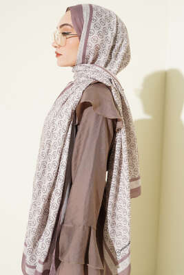 MK Desen Liva Modal Soft Kahve - Başörtüsü