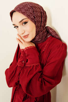 MK Desen Soft Eşarp Acı Kahve - MODA KAŞMİR