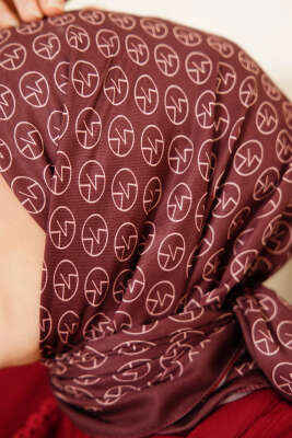 MK Desen Soft Eşarp Acı Kahve - Başörtüsü