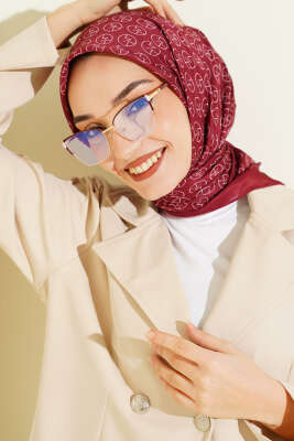 MK Desen Soft Eşarp Bordo - Yılın Fırsatı