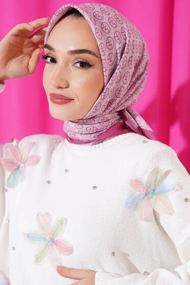 MK Desen Soft Eşarp Fuşya - Başörtüsü