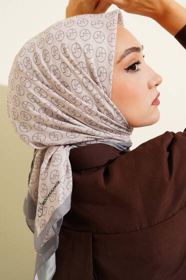 MK Desen Soft Eşarp Kayrak Grisi - Başörtüsü
