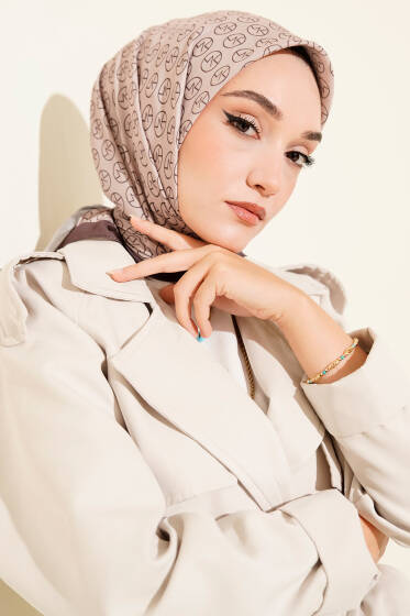 MK Desen Soft Eşarp Kestane - Başörtüsü