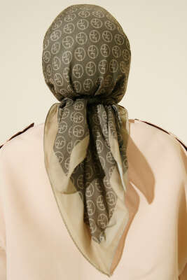 MK Desen Soft Eşarp Kına Yeşili - Başörtüsü