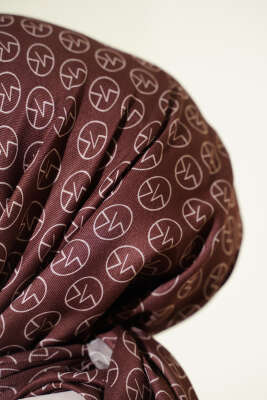 MK Desen Soft Eşarp Koyu Kahve - Başörtüsü