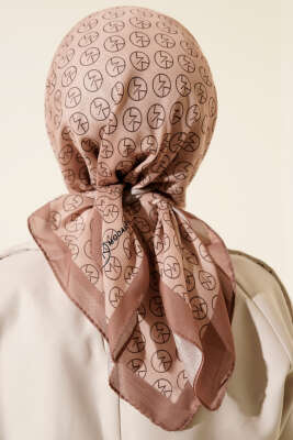 MK Desen Soft Eşarp Latte - Başörtüsü