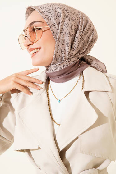 MK Desen Soft Eşarp Vizon - Başörtüsü