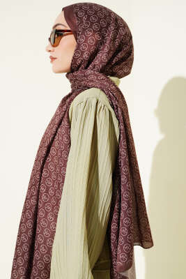 MK Desen Soft Şal Acı Kahve - Yılın Fırsatı