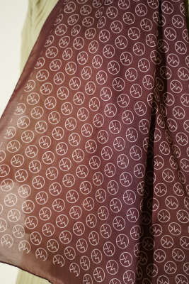 MK Desen Soft Şal Acı Kahve - Yılın Fırsatı