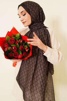 MK Desen Soft Şal Antrasit - MODA KAŞMİR