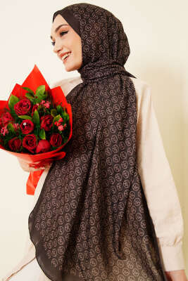 MK Desen Soft Şal Antrasit - Başörtüsü