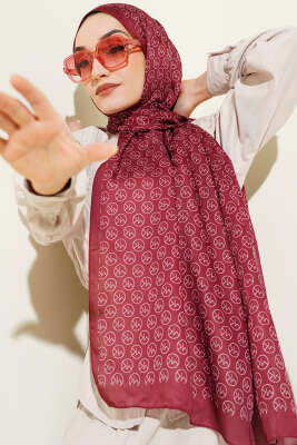 MK Desen Soft Şal Bordo - Başörtüsü
