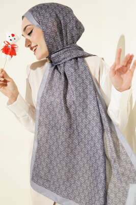 MK Desen Soft Şal Füme 