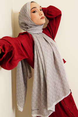 MK Desen Soft Şal Gri - MODA KAŞMİR