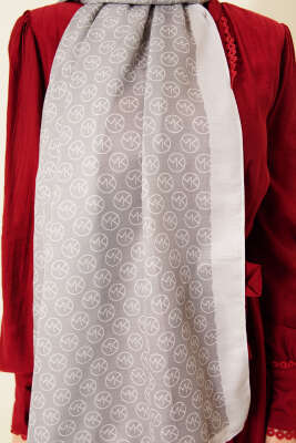 MK Desen Soft Şal Gri - Başörtüsü