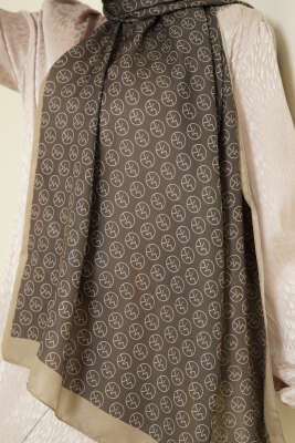 MK Desen Soft Şal Haki - Başörtüsü