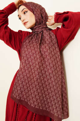 MK Desen Soft Şal Kestane - MODA KAŞMİR