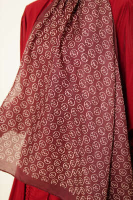 MK Desen Soft Şal Kestane - Başörtüsü