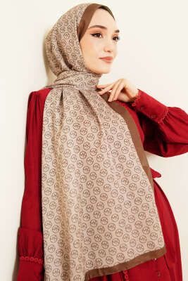 MK Desen Soft Şal Kına Yeşili - Başörtüsü