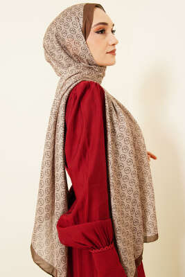 MK Desen Soft Şal Kına Yeşili - Başörtüsü