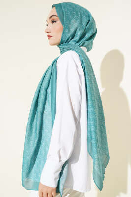 Mk Desen Soft Şal Mint Yeşili - Başörtüsü