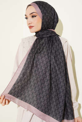 MK Desen Soft Şal Siyah Vizon - Başörtüsü