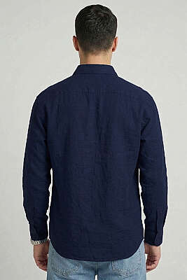Modal Kumaş Erkek Gömlek Lacivert - Babalar Günü