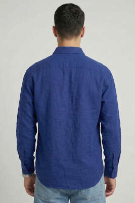 Modal Kumaş Erkek Gömlek Lacivert - Erkek Gömlek