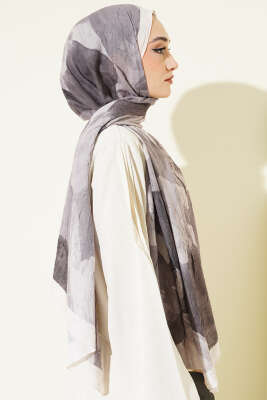 Modern Floral Desen Bambu Kraş Şal Taş - Başörtüsü