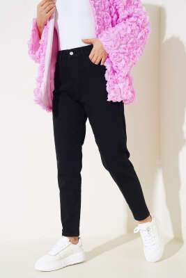Mom Friend Düz Jean Pantolon Siyah - 300-500 TL Ürünler