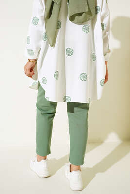 Mom Jean Pantolon Mint Yeşili - Kot Pantolon