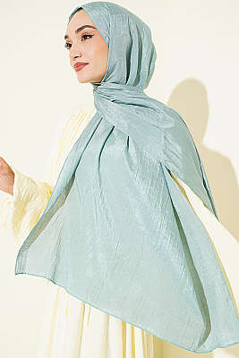 Monogram Desenli Kraş Şal Mint - MODA KAŞMİR
