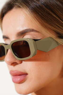 Morta Serisi Kalın Çerçeve Gözlük Haki - GÜNEŞ GÖZLÜĞÜ