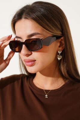 Morta Serisi Kalın Çerçeve Gözlük Kahve - SKYFEC