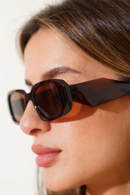 Morta Serisi Kalın Çerçeve Gözlük Kahve - GÜNEŞ GÖZLÜĞÜ