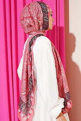 Motif Desenli Soft Şal Yavru Ağzı - Başörtüsü