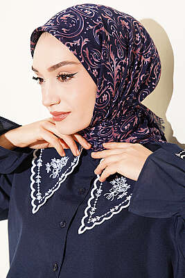 Motifli Flamu Cotton Eşarp Parlement - SARPA