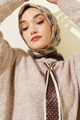 Motifli Modal Eşarp Nefti 