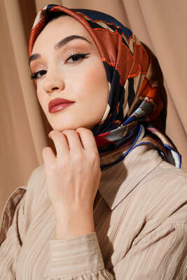 Motifli Rayon Eşarp Yeşil - Başörtüsü