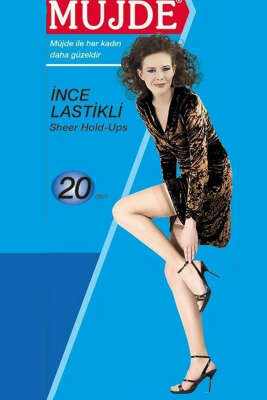 Müjde 20 Den İnce Lastikli Çorap 500 Siyah - Külotlu Çorap